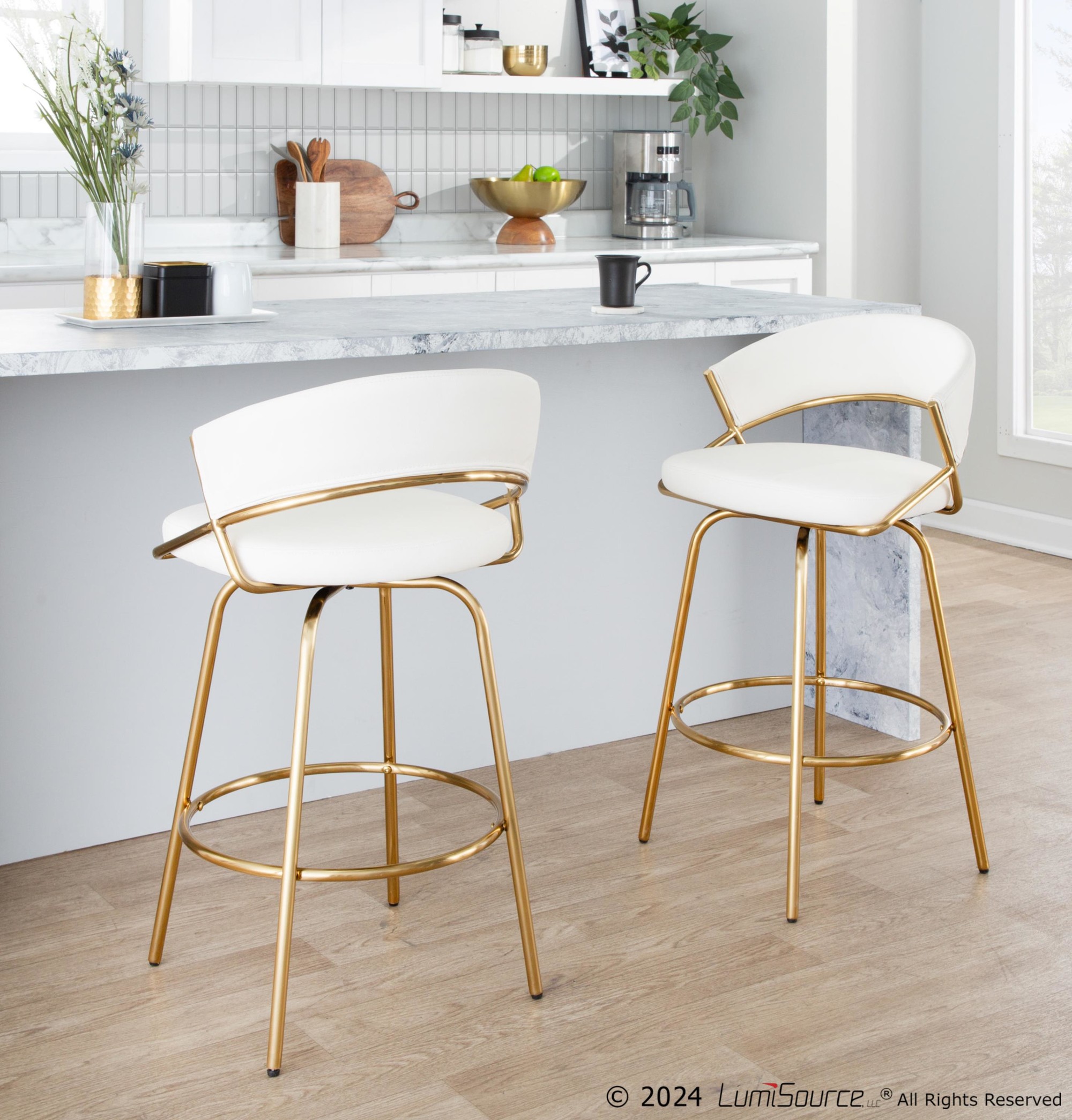 Jie Fixed-height Counter Stool - Set Of 2